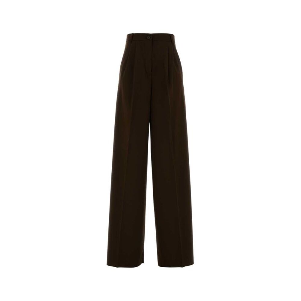 Weekend Max Mara Women Brown Wool Garenna Wide-Leg Pant
